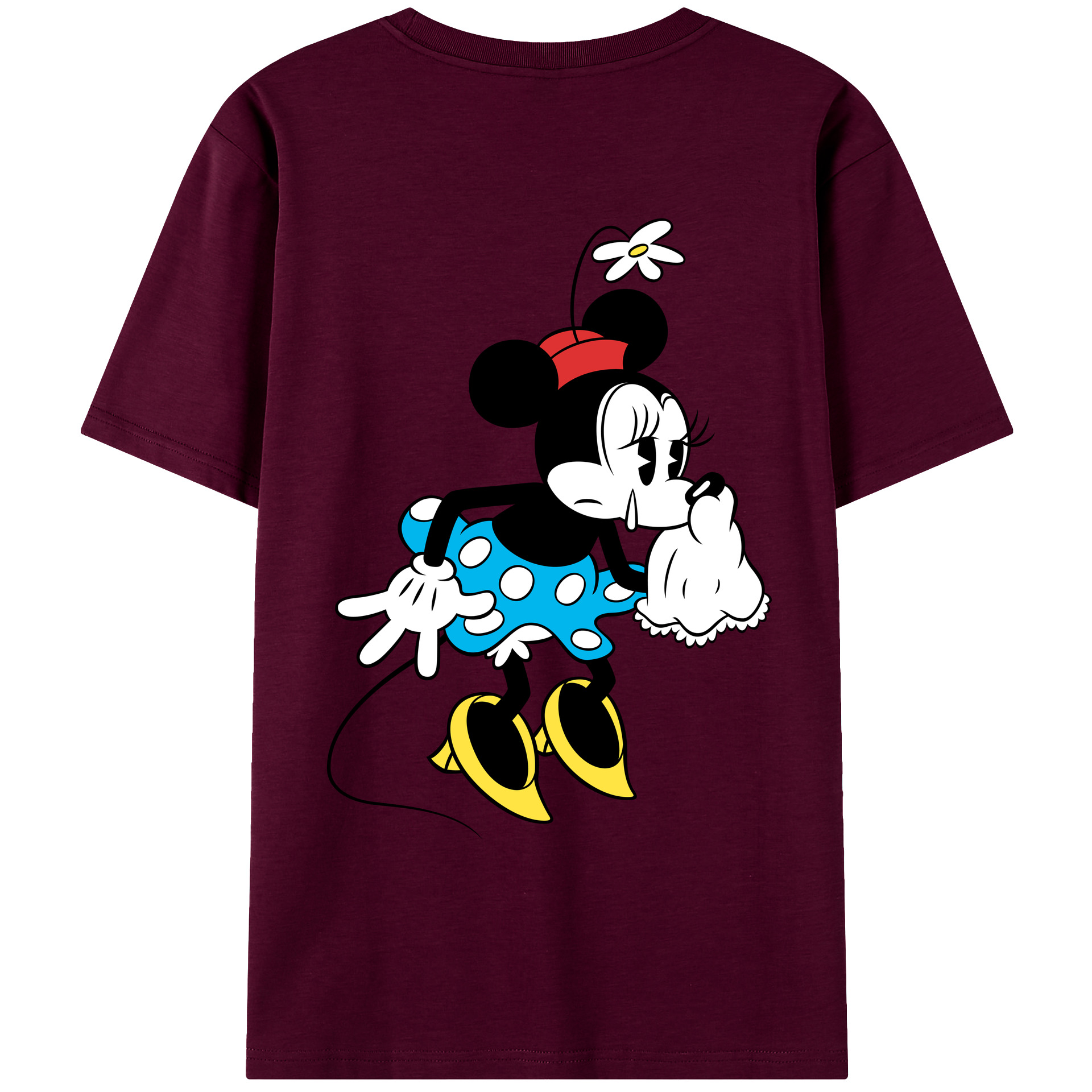ミッキーマウス Mickey Mouse レディース半袖Tシャツ(バックプリント)